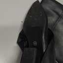 Knee High Boots Women, Fold Over Shark Boots Pointed Toe block heels Wide CalfMinimalist Street Style Faux Leather Boots for Fall & Winter (Size 8.5, Black)