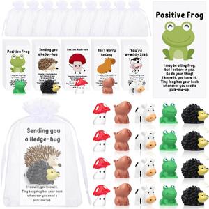 Fumete Employee Appreciation Gifts Bulk for Coworkers Thank You Staff Gift Animal Pun Inspirational Note Cards Funny Resin Office Pocket Favors