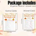 Thanksgiving Game Set- 30 Pcs "Brown & Orange" Theme Party Game,Maple leaf & Turkey Pattern,Thanksgiving Activities for Family & Friend, Fall Party Increase Interactive Atmosphere(5" x 7")- A08