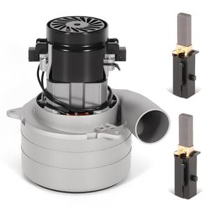 117123-00 240V Cleaner Vacuum Motor Compatible with AirVac AstroVac Beam Various Central Vacuum Systems, with Two Carbon Brushes & Gasket