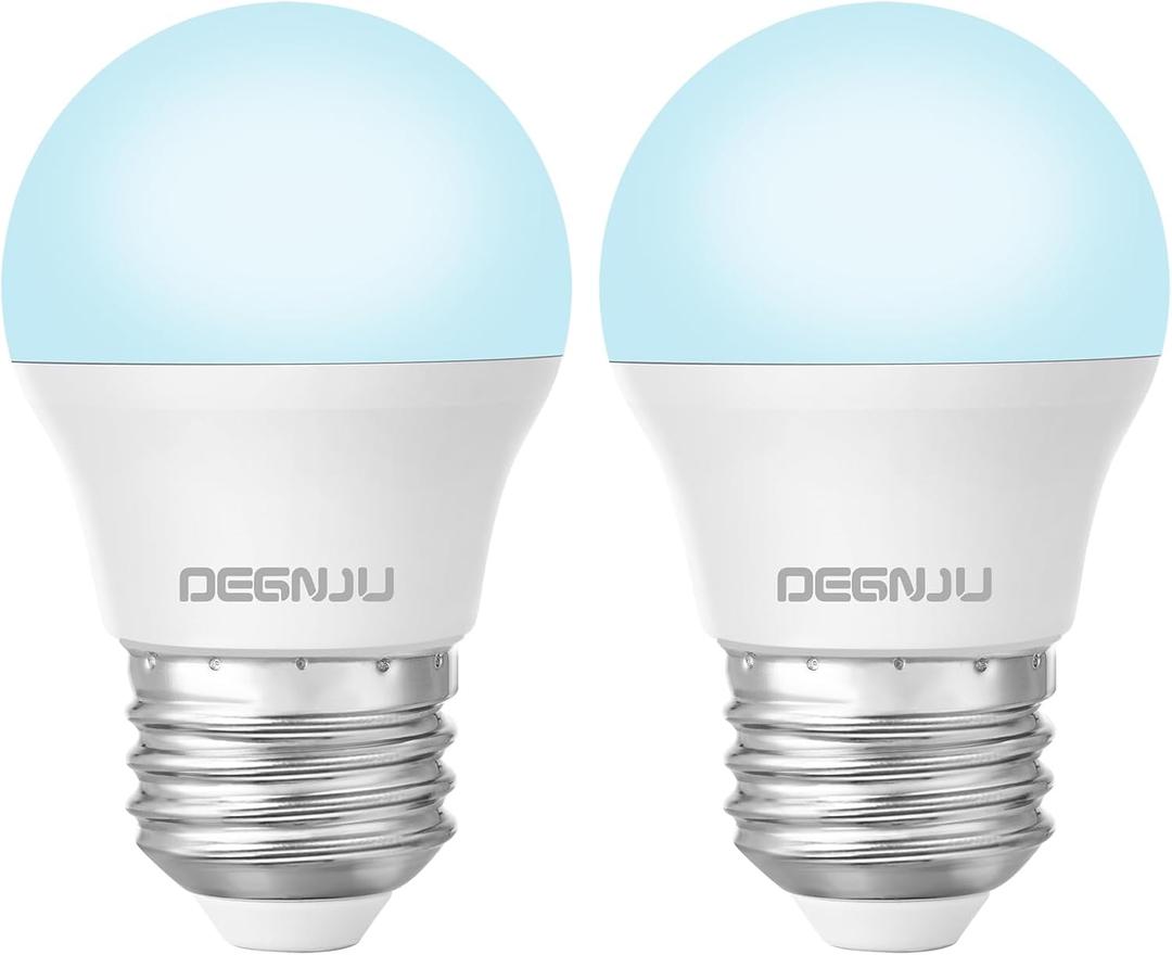 LED Refrigerator Light Bulb, 40 Watt Equivalent, 120V, Fridge Light Bulb 5000K Daylight White, A15 Appliance Bulb 5.5W for Freezer, 650LM, E26 Standard Base, 120V, Non-Dimmable, 2 Pack