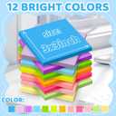 (24 Pads) Sticky Notes 3x3 in Post, 12 Bright Colors Self-Stick Note Pads it, Strong Adhesive, Easy to Post for Home, Office, Notebook