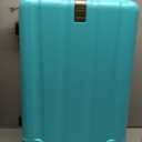 KROSER Hardside Expandable Carry On Luggage with Spinner Wheels & Built-in TSA Lock, Durable Suitcase Rolling Luggage with USB Port, Carry-On 20-Inch, Lake Blue