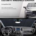 Pigenius Windshield Sun Shade for Hyundai Kona & Kona Electric (EV) 2024-2026, Fits SE SEL N Line Limited, Metallic Silver Finish