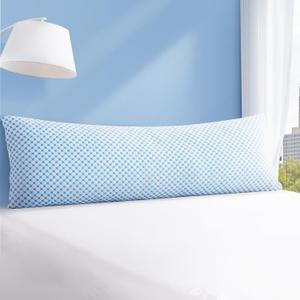 EASELAND Firm Pillows Shredded Memory Foam with Adjustable Fill - Body Size Set of 1, Removable Cooling Cover for Hot Sleepers, Cool Bed Pillow for Side Back Stomach Sleepers