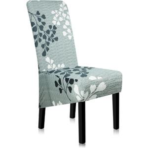 Stretch Dining Chair Covers, XL/Oversized Removable Washable Soft Spandex High Back Large Chair Cover Slipcover for Dining Room Kitchen Hotel Table Banquet (4 Per Set, YZQ) (Xx_2)