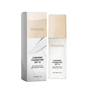 Color Changing Foundation for Mature Skin, Concealer Cover Cream, Hydrating and Lightweight Liquid Foundations, Tone Suitable for All Skin Types(1 PC)