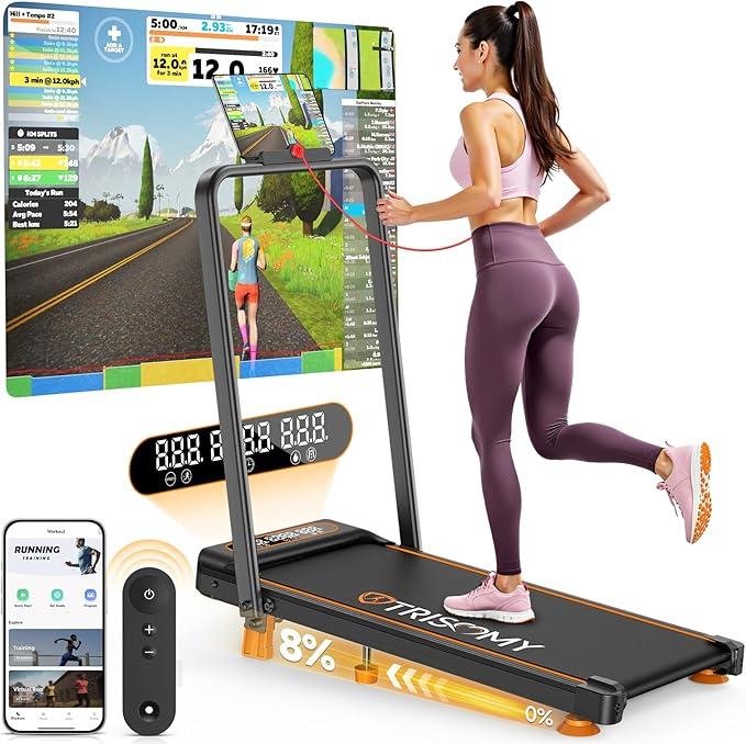 Walking Pad with Incline, Walking Pad Treadmill for Home Office, Upgraded 3.5 HP Under Desk Treadmill 330Lbs Capacity, 4 in 1 Portable Desk Treadmill with Remote Control and APP, LED Display