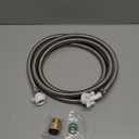 Stainless Steel Washing Machine Hose With Quick Connect Portable Water Inlet Connection and Supply Line, (90 Degree Elbow)