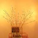 DK177 4 Pack Led Branch Light Battery Operated Lighted Branch Vase Filler Willow Tree Artificial Little Twig Power Golden 30 Inch 20 LED for Home Romantic Decoration (Gold-Warm White)