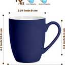 Urbanstrive 16 oz Large Coffee Mugs Set of 4 Ceramic Coffee Mug White Coffee Cups Tea Cups Idea Gift for Women Men House Warming Gifts New Home Office, Dark Blue 4 Pack