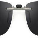 Polarized Clip On Sunglasses Over Prescription Glasses Men Women Compact Fit Non-Flip Up