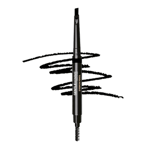 Gentlehomme - Men's 2-in-1 Eyebrow Brush & Pencil - Shape, Define & Fill In - Ultra-Thin, Long-Lasting Black - Vegan
