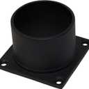 Solus S349 Pier Mount Adapter for 3" Post Top Light Fixtures, Durable Aluminum Surface Mount Base, Black