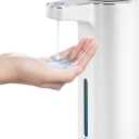 EKO Aroma Touchless Automatic Soap Dispenser for Bathroom and Kitchen, Liquid Hand Soap Dispenser, Water-Resistant and Rechargeable, 9 fl oz (White)