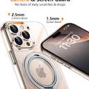 Temdan Designed for iPhone 16 Pro Max Case, 360Rotatable Ring Stand Compatible with MagSafe Military-Grade Protection Magnetic Kickstand Case 6.9 inch-Clear