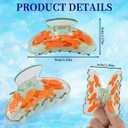 4 x Clear Acetate Hair Clips for Women, Medium Claw Clips for Women Non Slip, Fish Hair Clip Cute Accessories for Females, Flexible Claw Clip for Thick and Thin Hair