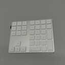 Lekvey Bluetooth Number Pad, Aluminum Rechargeable Wireless Numeric Keypad Slim 34-Keys External Numpad Keyboard Data Entry for Laptop, MacBook, MacBook Air/Pro, iMac, Windows, Surface Pro - Silver (White and Silver)