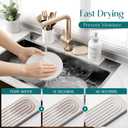 Eormoe Faucet Mat for Kitchen Sink Diatomite Stone Drying Mat & Sink Protectors, Prevent Moisture Sink Splash Guard Water-Absorbing Stone Tray for Bathroom Counter (Light Grey, 23.6" x 3.9")