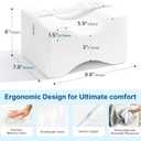 UJPFEO Knee Pillow for Side Sleepers, Leg Pillow for Sciatica, Back, HIPS, Knees, Joints Pain Relief,Pillows for Between Legs While Sleeping Spine Alignment Support & Relieves Pressure,Pure White