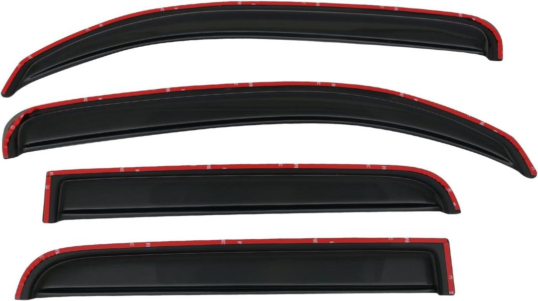 IKON MOTORSPORTS in-Channel Window Visor Compatible with 2006-2011 Chevy HHR 4Door, Acrylic Smoke Tinted 4PCS Sun Rain Shade Guard Wind Vent Air Deflector, 2007 2008 2009 2010