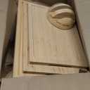 SMIRLY Wooden Cutting Boards For Kitchen Meal Prep & Serving - Bamboo Cutting Board Set with Holder, Charcuterie & Chopping Board, Wood Cutting Board Set, Kitchen Gadgets