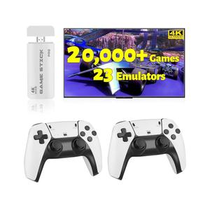 HRYYDS 2025 Retro Gaming Console Pro 4K HDMI with 20,000+ Built-in Classic Video Games - Plug & Play Game Stick for TV with 2 Wireless Controllers | 23 Emulator Support 64GB