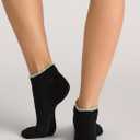 Ted Baker Women's Low Cut Double Cuff Socks (3-Pack) (Black)