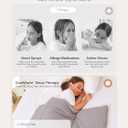 Zaybuon Allergy & Sinus Relief Blanket for Nasal Congestion, Sinus Pressure, Seasonal Allergies & Snoring Natural Warm Therapy for Sinus Relief & Better Sleep (Gray)