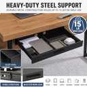 Menkxi 22 x 14 in Under Desk Drawer,Slide out Storage Organizer Heavy Duty