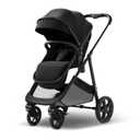 Mompush Wiz 2-in-1 Bassinet Stroller Reversible Seat, One-Hand Fold, Black