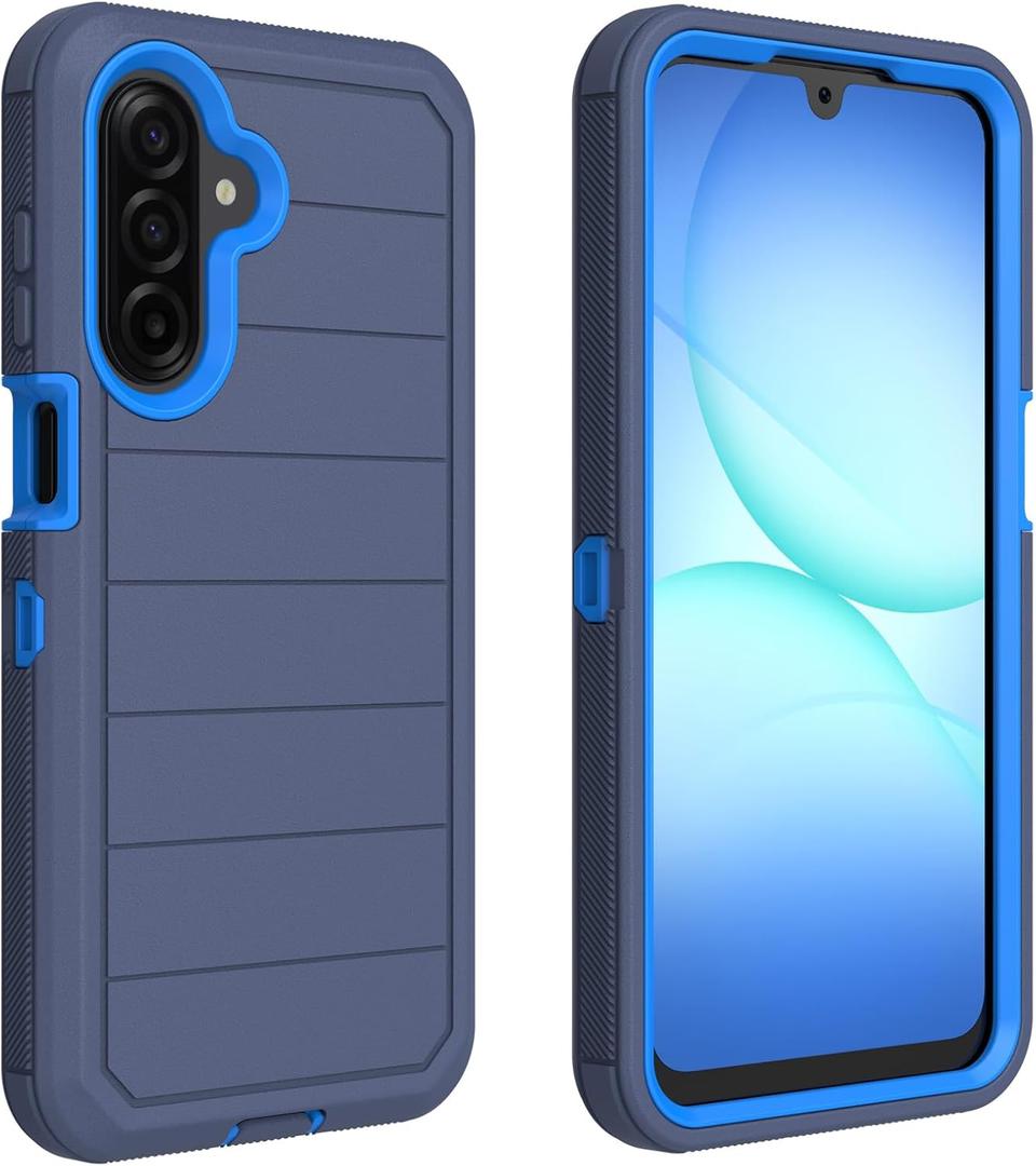 for Samsung Galaxy A17 5G Case, Defender Case Heavy Duty Shockproof Dustproof 3 in 1 Rugged Protective Phone Cover for Samsung Galaxy A17 5G (Blue, A17)