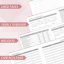 5 x 2026 Planner - Planner 2026, 2026 Weekly Monthly Planner, Jan.2026 - Dec.2026, 5.7'' x 8.4'', Thick Paper, Leather Cover, Pen Holder, Back Pocket, Bookmarks, Perfect Daily Organizer - Rose Gold