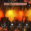 2 x Abeja Fall Maple Leaf Lights, 8.5FT LED Leaf String Lights with 10 3D Orange Yellow Leaves, Indoor Outdoor Fall Lights for Bedroom Thanksgiving Party Garden Patio