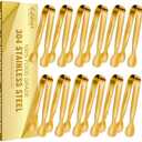 Amazon.com: EDDEAS 12 PCS Small Serving Tongs, 4.3" Mini Gold Tongs, Gold Kitchen Tongs for Serving Food, Coffee Bar, Tea Party, Desserts Party and Ice Bucket: Home & Kitchen