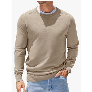 COOFANDY Mens Sweater Crewneck Pullover Long Sleeve Lightweight Sweater Plain Knit Silm Fit L