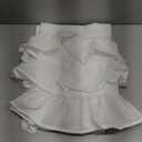 Jinchan Ruffled Valance Curtain Slubbed Crossed Kitchen Valance Vintage Shabbychic Style for Living Room Small Windows 18 Inch Cottagecore Farmhouse Half Window Rod Pocket 1 Panel White