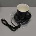 BESTINNKITS Smart Coffee Cup Warmer Set, Auto On/Off Gravity-induction Mug Office Desk Use, Candle Wax Cup Warmer Heating Plate (Up To 131F/55C), 14oz (Black)