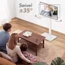 AX WABER Universal Floor TV Stand with Mount 70 Degree Swivel 9 Level Height Adjustable and Space Saving Design for Most 27 to 65 inch LCD, LED OLED TVs, Perfect for Corner & Bedroom White AX1006TW