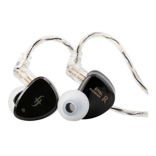Linsoul SIMGOT EM6L 1DD + 4BA Hybrid Driver in-Ear Monitor, Gaming Earbud, HiFi IEM Earphone with 3D-Printed Resin Housing, Detachable OFC Silver-Plated Cable for Musician Audiophile