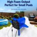 Foam Machine for Party, Safe 60min Use&Cute AirplaneLook, Foam Party Machine For Pool Parties, Indoor/Outdoor Events. (Blue-120)