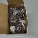 Patelai 36 Pcs Wicker Rattan Balls Decorative Balls for Vase Centerpiece Bowls Orbs Filler for Home Decor,4 Sizes(Blue, Light Brown, Dark Brown, White)