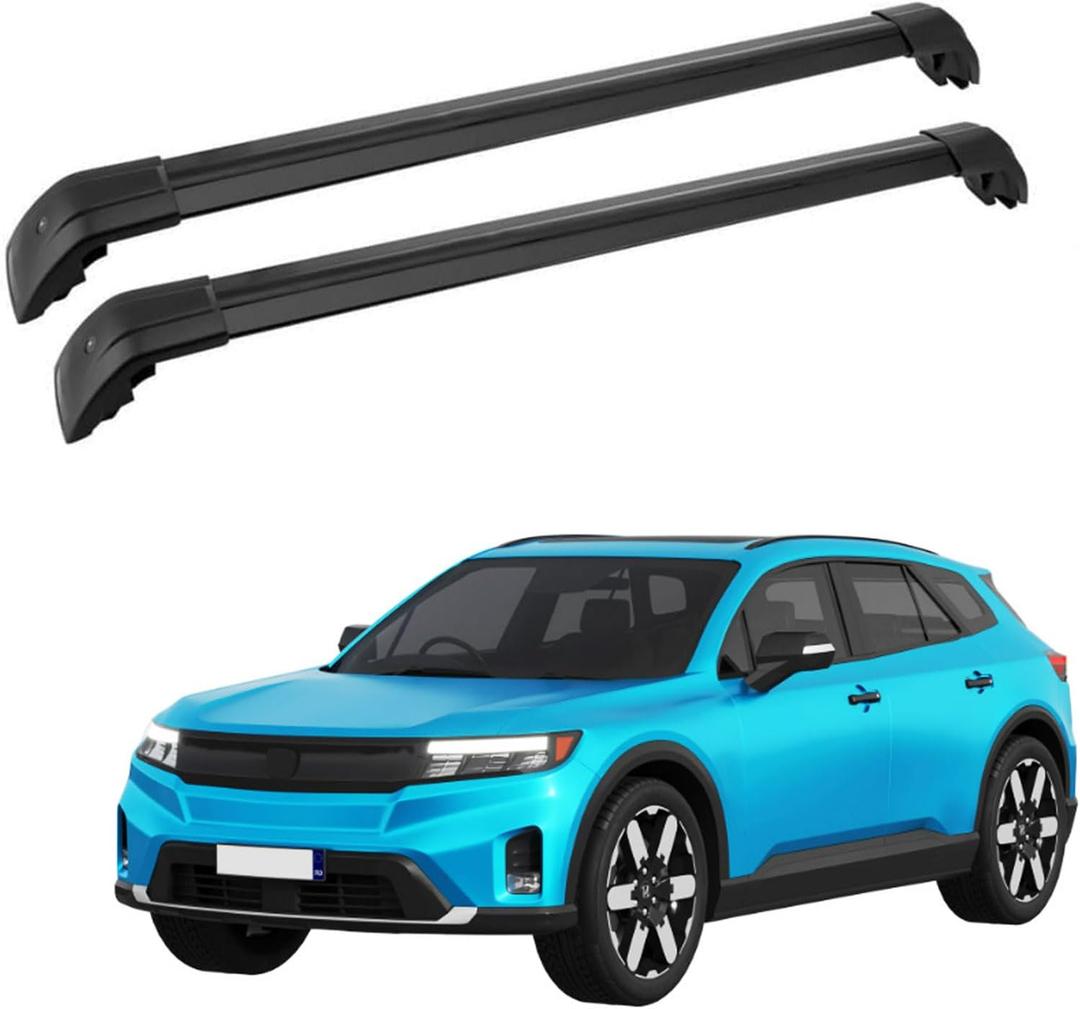 VERBANA Roof Rack Cross Bar Compatible with Honda Prologue 2024 with Lock Aluminum Cross Bars Lockable Crossbar Luggage Rack for Rooftop Cargo Carrier Luggage (Black) (Touring)