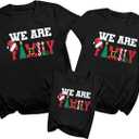 Family Christmas Shirts Merry Christmas Matching Outfits Xmas Graphic Tees Holiday Short Sleeve Tops (18-24 Months, Baby-black)