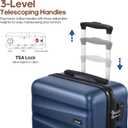 UKEIN Luggage Set with Backpack,Polycarbonate Carry On Luggage Airline Approved with Spinner Wheels, Hardshell Travel Suitcase with TSA Lock,Suitcase Set 3 Piece