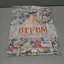 BTFBM Women Spring Dresses 2026 Short Sleeve V Neck Tiered Ruffle Boho Swing Dress A-Line Floral Mini Dresses (XL)