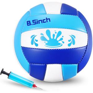 Leitee 5/8.5 Inches Waterproof Volleyball Swimming Pool Water Volleyball with Soft Cover and Pump for Adults Pool Beach Game Outdoor Indoor