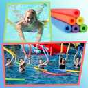 Hanaive 6 Pack Jumbo Pool Noodles Foam Swim 41inch x 4.1 Inch Hollow Swimming Pool Noodle Bulk Floats Heavy Duty for Swimming Floating Craft Projects Decorations(41 Inch,Colorful)