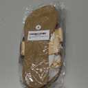 LM Women's Braided Slide Sandals Open Toe Two Band Slip On Flat Sandals Casual Summer Sandals (8, Beige)