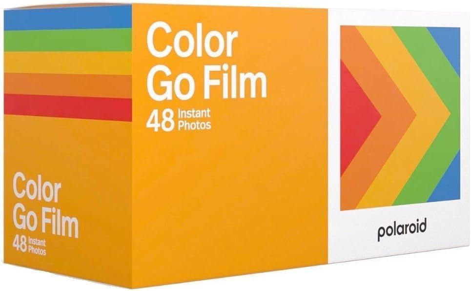 Polaroid Go Color Film - 48 Photos - 3 Double Packs Bulk Film (6212),white frame (4.96 x 3.97 x 1.45 inches)